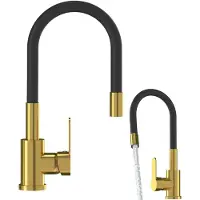 Granitan | GRADO - Küchenarmatur - Flexibler Auslauf - 360° schwenkbar - Gold - Keramikkopf