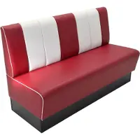 BIG Möbel Gastro Sitzbank Americano Retro | Dinerbank Rot & Weiß | 160 cm breit | Amerikanische Sitzbank