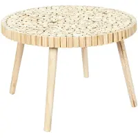 Home Deco Factory Couchtisch "Gigogne" in Natur - (H)40 x Ø 60 cm - onesize