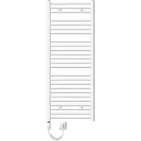 LuxeBath Elektrischer Badheizkörper mit Heizstab 1200W 600x1500 mm Weiß gerade mit Seitenanschluss