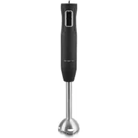 Emerio Stabmixer, Edelstahl Stab, Griff gummiert für besseren Halt, zweiteilig, 2 Geschwindigkeiten, PREIS-/LEISTUNGSSIEGER 05/2017, 250 Watt, HB-111446, Schwarz, Edelstahl