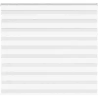 vidaXL Doppelrollo Weiß 165x150 cm Stoffbreite 160,9 cm Polyester