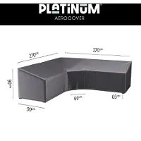 AeroCover Lounge Set Abdeckung Anthracite L Trapeze (270 x 270 x 65/90 cm)