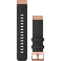 Garmin Ersatzarmband QuickFit 20mm Nylon Schwarz/Rosegold