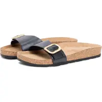 Tommy Hilfiger Pantoletten Cork Footbed Slip-On Sandals FW0FW09344 Schwarz 37