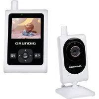 Edco GRUNDIG Video Babyphone Farbbildschirm 2 Zoll weiß Nachtsicht Temperatur Talkback Schlaflieder