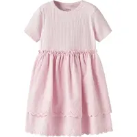 Name it Minikleid "NMFHAVELLE SS DRESS" Baumwollmischung, regular fit, Lochstickerei