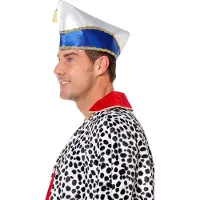 Metamorph Narrenkappe blau-weiss - Karnevalsmütze für Fasching