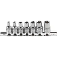 Bgs 6402 Steckschlüssel-Einsatz-Satz E-Profil, Ant rieb Innenvierkant 6,3 mm (1/4"), SW E4 - E11, 7-t
