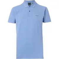 HUGO BOSS Poloshirt BOSS Green Regular Fit Pio blau 2 Knöpfe