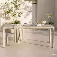 Home24 Gartentisch - Aluminium / Granit - Grau