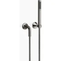 Dornbracht VAIA Schlauchbrausegarnitur mit Einzelrosetten, flowReduce-Funktion, 27808809-190010, Farbe: Dark Chrome