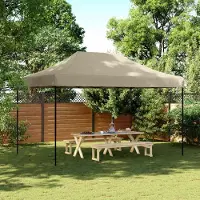 Prolenta Maison Exclusive - Partyzelt Faltbar Pop-Up Taupe 440x292x315 cm