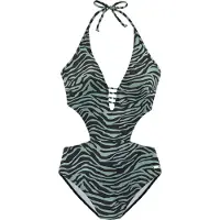 Venice beach Monokini »Riella«, im Animal-Design, Gr. 40 - N-Gr, schwarz oliv, , 79995058-40 N-Gr