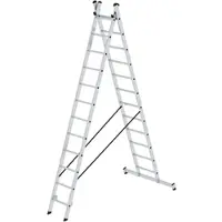 Proregal Sprossen-Mehrzweckleiter 2-teilig mit nivello-Traverse 2x12 Sprossen