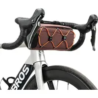 RockBros Lenkertasche Fahrrad 2,2 l mit Schultergurt und Reflektoren Braun