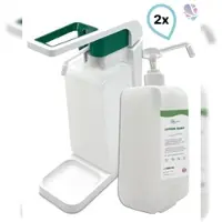 Blanc HYGIENIC SET: Hebelspender 1.000ml + 2x 1 Liter Lotion Cremeseife mit vormontierter Pumpe