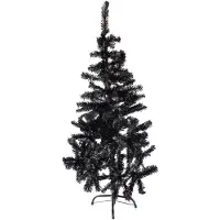 Linder Exclusiv GmbH Linder Weihnachtsbaum 120cm hoch, schwarz künstlicher Tannenbaum, schwarz
