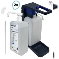 Blanc HYGIENIC SET: Hebelspender 1.000ml + 2x 1 Liter Haut- und Händedesinfektion mit vormontierter Pumpe