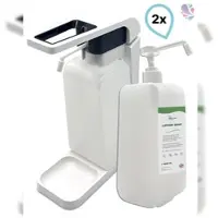 Blanc HYGIENIC SET: Hebelspender 1.000ml + 2x 1 Liter Lotion Cremeseife mit vormontierter Pumpe