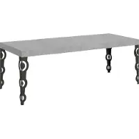 Itamoby Ausziehbarer Tisch 90x160/264 cm Karamay Premium Cement Anthrazit Gestell