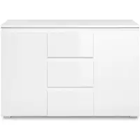 CALICOSY - Sideboard 2 Türen 3 Schubladen Weiß L120 cm - Pretoria