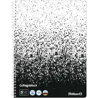 Herlitz Notizblock Spiralblock A4 80 Blatt Lineatur 28 Motiv Color Edition schwarz/weiss
