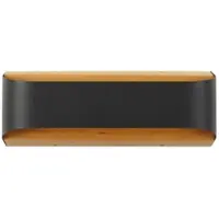 LINDBY Lenore LED-Außenwandlampe, schwarz, Metall, 36,5cm - , Lenore, Schwarz, für Balkon, Aluminium, Modern