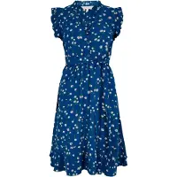 Apricot Minikleid "Geblümtes Kleid" mit Taillenband, 2 tlg. mit Rüschen und Gänseblümchen