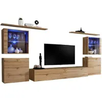 Meublorama AM-SWITCH 14-WT SW 14*7C/98KG, 2 Regale, 4 Tür(en), Braun, Mitteldichte Faserplatte (MDF), 4 Schublade(n), 400 mm