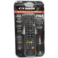 Meliconi Easy 2.1 Universal 2 in 1 Fernbedienung Decoder TV volles Tastenfeld Smart TV