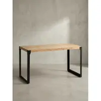 KADIMA DESIGN Esszimmertisch 120x60x76 cm Akazie Massivholz Metall Esstisch Industrial, Küchentisch mit Metallbeinen, Holztisch Klein, Speisetisch Esszimmer Rechteckig