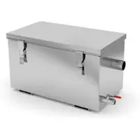 Chefgastro Professioneller Fettabscheider Edelstahl | AISI 304 Qualität | 30 Liter | HxBxT 30,8x65x34,6cm