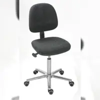 Proregal Antistatischer Arbeitsstuhl Arlington, großer Rückenlehne, Sitzneigeverstellung, ESD-Sitz, Sitzhöhe 51-70cm, Polster, Aluminium-Fußkreuz