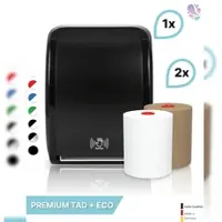 Blanc HYGIENIC SET: Handtuchrollenspender SENSOR, berührungslos, Blanc Cosmos + 1Rolle PREMIUM TAD +1Rolle ECO Natural -PRODUKTSET