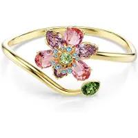 Swarovski Idyllia Armreif Verschiedene Schliffe Blume Mehrfarbig Goldlegierungsschicht