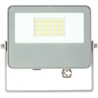 Beneito Faure Sky 30W LED-Außenstrahler, CCT-Schalter (3000K/4000K/5000K), 115° Abstrahlwinkel, wetterfestes Design, Mattsilberne Oberfläche