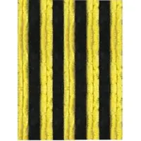 Arsvita Flauschvorhang 120x200 Unistreifen schwarz - gelb