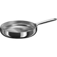 Berghoff Home Bratpfanne Ø 28 cm, Edelstahlpfanne, & PTFE frei, Für Induktion, Elektro, Keramik & Gas, Spülmaschinenfest, Stellar Steel