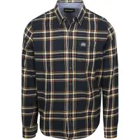 Superdry für Herren. M4011047A Holzfällerhemd navy (L), Lässig, Baumwolle, Langarm, Marine