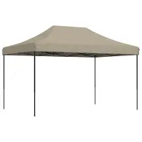Syfax Partyzelt Faltbar Pop-Up Taupe 440x292x315 cm