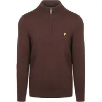Lyle & Scott Pullover Cotton Merino Quarter Zip Herren Espresso-M