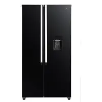 Continental Edison CERA532NBD American-Style Side-by-Side Kühl-Gefrierkombination, 2-türig, 529 L, Total No Frost, Inverter, Wasserspender, 39 dB, Schwarz
