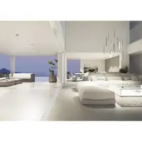 Beneito Faure Atmos GU10 Röhrenförmige Pendelleuchte, Mattweiß, Aufputz- oder Einbaumontage, Modernes Innendesign -