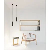 Beneito Faure Atmos GU10 Röhrenförmige Pendelleuchte, Mattweiß, Aufputz- oder Einbaumontage, Modernes Innendesign -