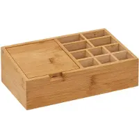 5five Simply Smart Kosmetik Organizer aus Bambus braun 8x24x14cm Badezimmer Deko