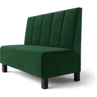 GGM Möbel Schmidt F | Gastrobank | B:H 100 x 100 cm | Dunkel Grün | Tief Gestreift | Samt