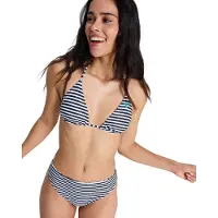Roxy Triangel-Bikini-Top "Summer Surf RV Tiki Tri", Damen, Gr. M, schwarz-weiß (anthrazit the moe), Obermaterial: 85% Polyester, 15% Elasthan., Bikini-Oberteile Triangel-Bikini-Top