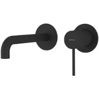 Sapho ULTRASAN 2-Element Waschbeckenarmatur, Auslauf 20cm, Schwarz matt
