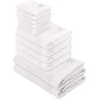 Tom Tailor Handtuch Set, 12-tlg. - Color Bath, 2x Duschtuch, 4x Handtuch, 6x Gästetuch Weiß / Set